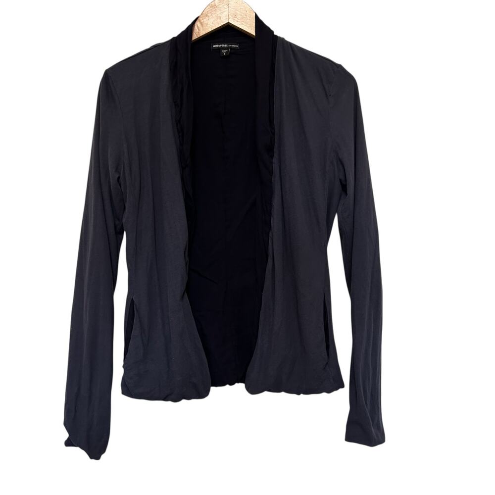 James Perse Gray Open Front Cardigan Sz M
